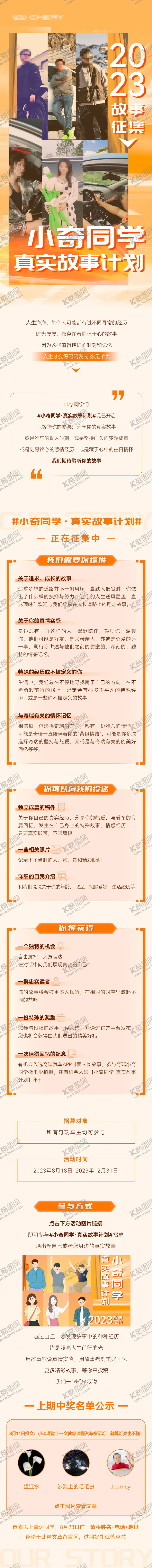 编号：84249702061019239101【酷图网】源文件下载-车主真实故事征集长图