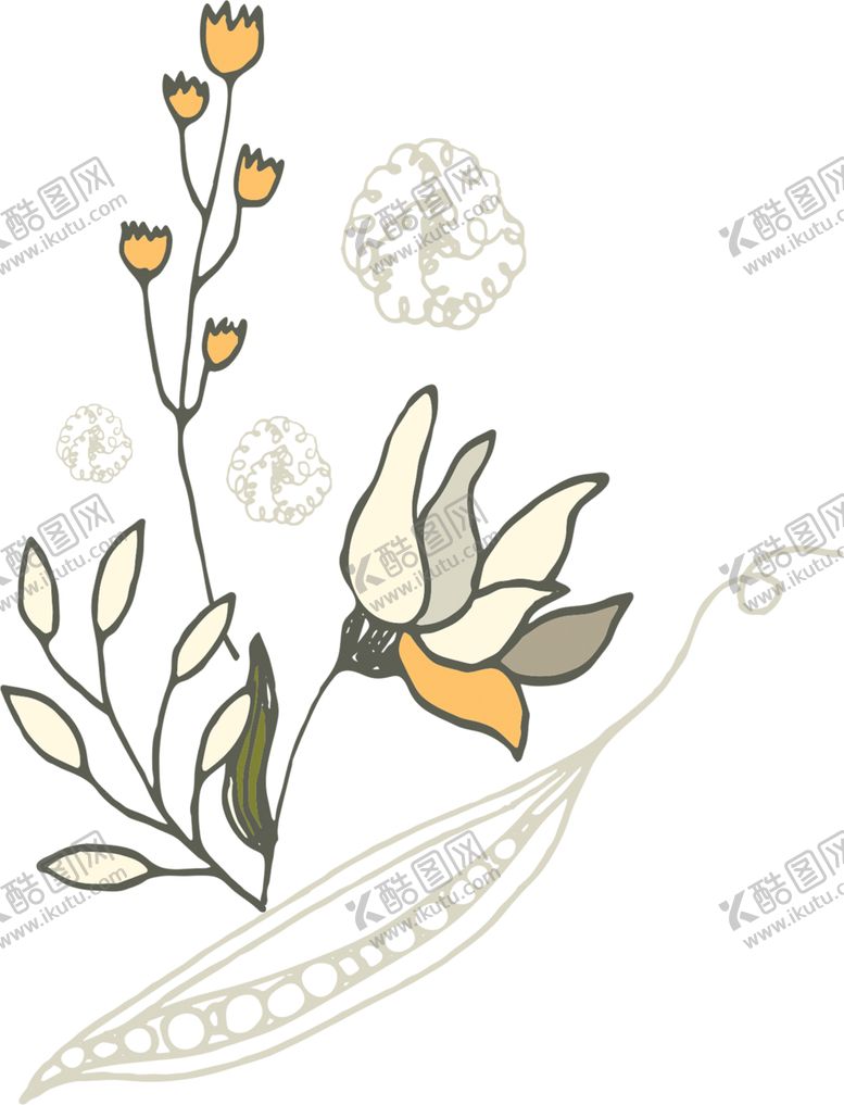 编号：44640909271513042984【酷图网】源文件下载-手绘植物