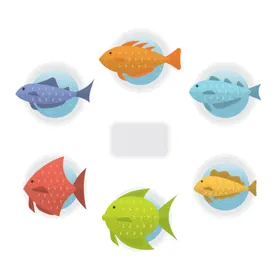 海洋生物动底动卡通底世界
