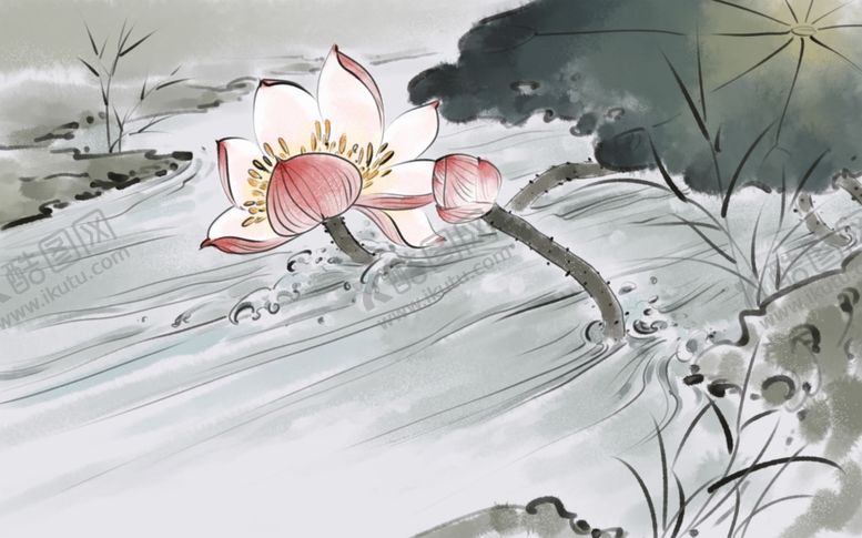 编号：27345607061009054902【酷图网】源文件下载-荷花插画