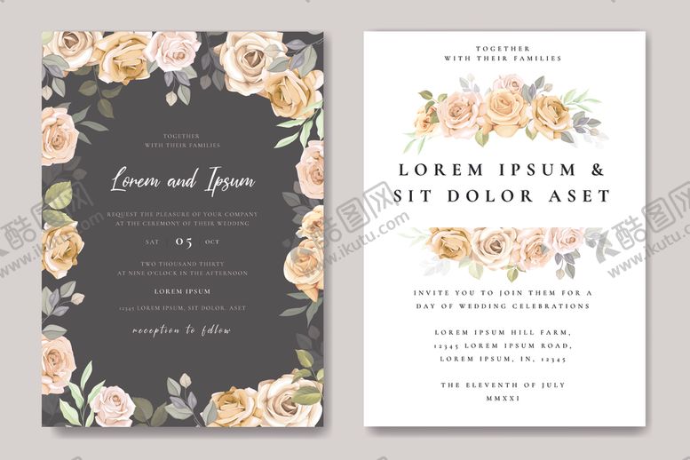 编号：19069210311510035461【酷图网】源文件下载-花卉卡片