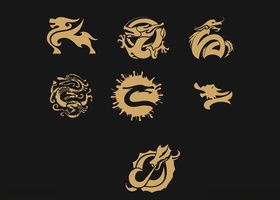莽队logo标志社团龙团队