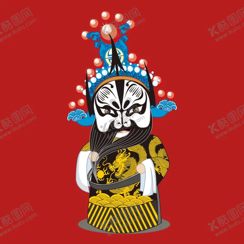 编号：76921901150105544554【酷图网】源文件下载-手绘京剧人物