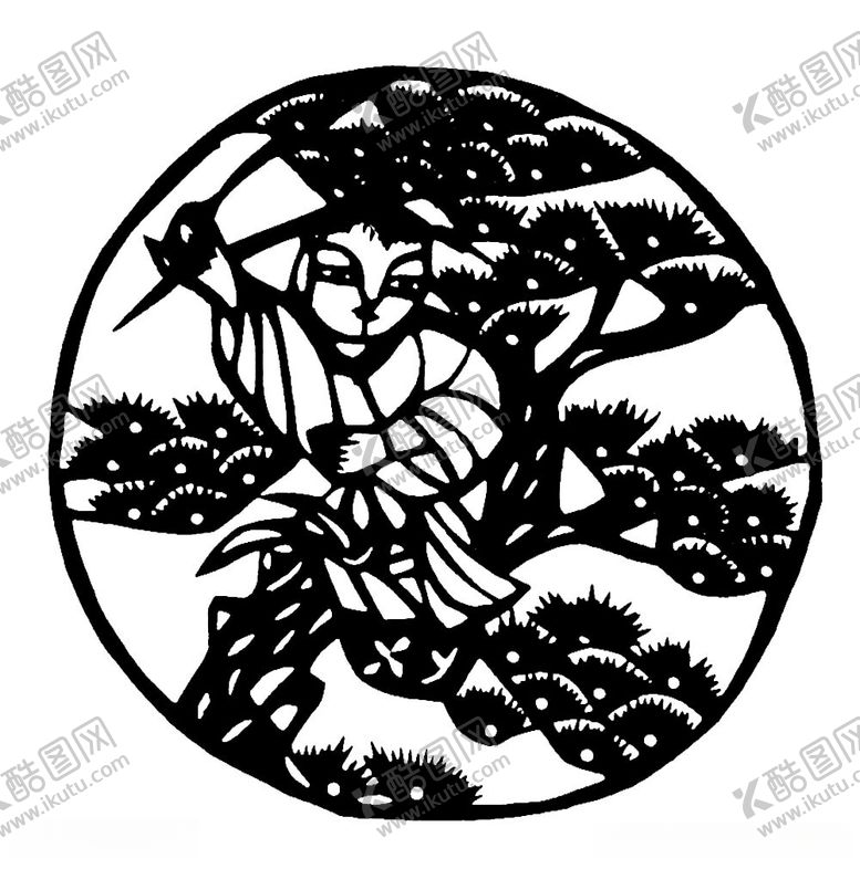 编号：76459412102345286593【酷图网】源文件下载-剪纸民俗人物