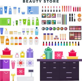 美妆店物品展示