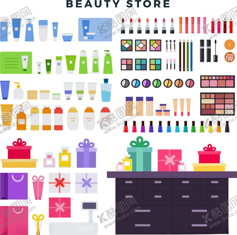 编号：31242311182351047754【酷图网】源文件下载-美妆店物品展示