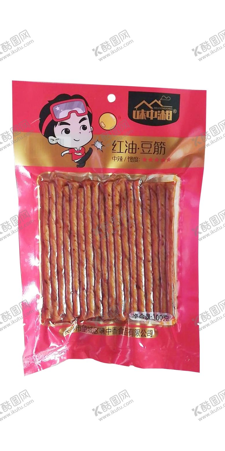 编号：55108109290531325292【酷图网】源文件下载-味中湘红油豆筋105g