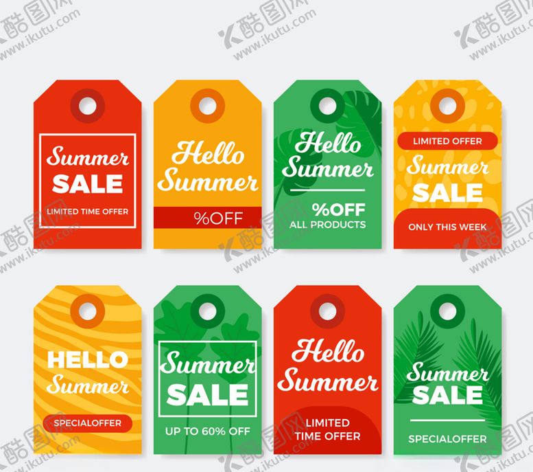 编号：23589309190403537248【酷图网】源文件下载-促销吊牌叶子背景