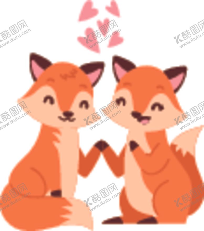 编号：49767110081731554931【酷图网】源文件下载-情侣狐狸
