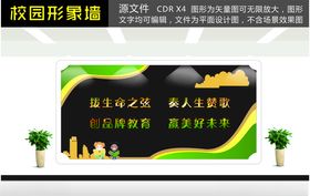 简洁展板校园展板形象墙
