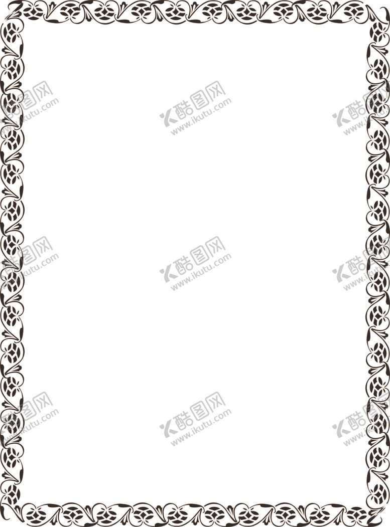 编号：89352509300404456738【酷图网】源文件下载-简约花纹边框