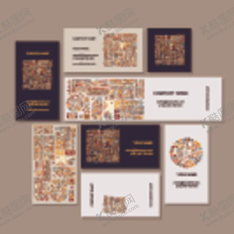 编号：70146209271635522985【酷图网】源文件下载-复古风名片设计模板集