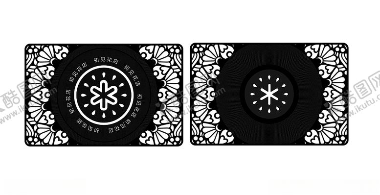编号：88169409292006576741【酷图网】源文件下载-镂空卡金属卡名片花纹