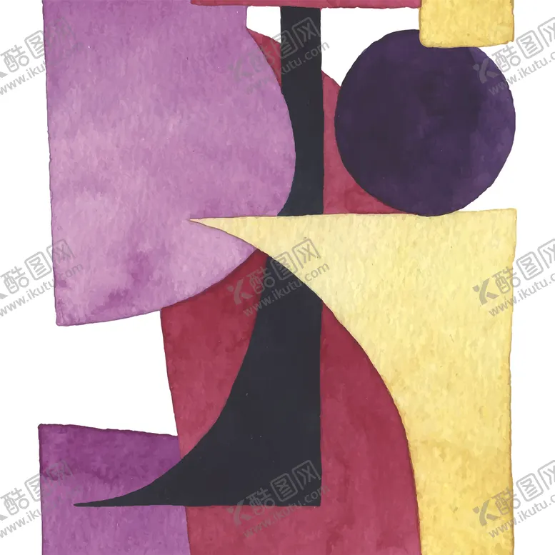 编号：46690505040514301703【酷图网】源文件下载-抽象水彩涂鸦装饰画
