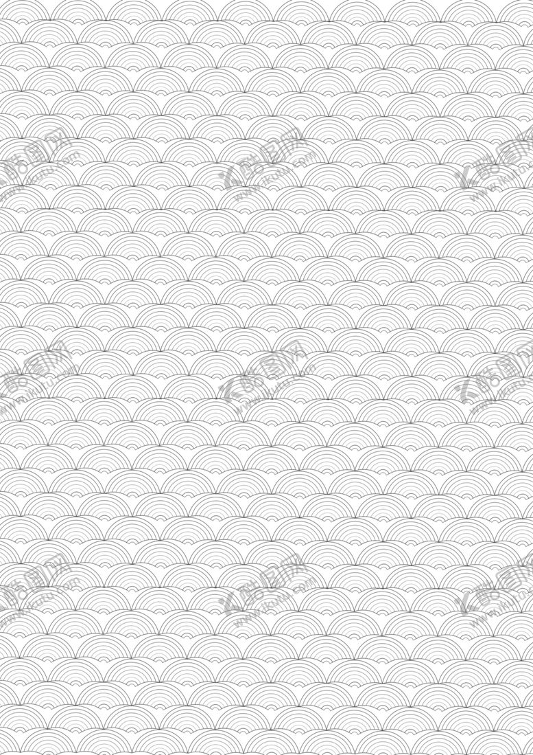 编号：43613709231114311997【酷图网】源文件下载-黑白线条鱼纹背景psd