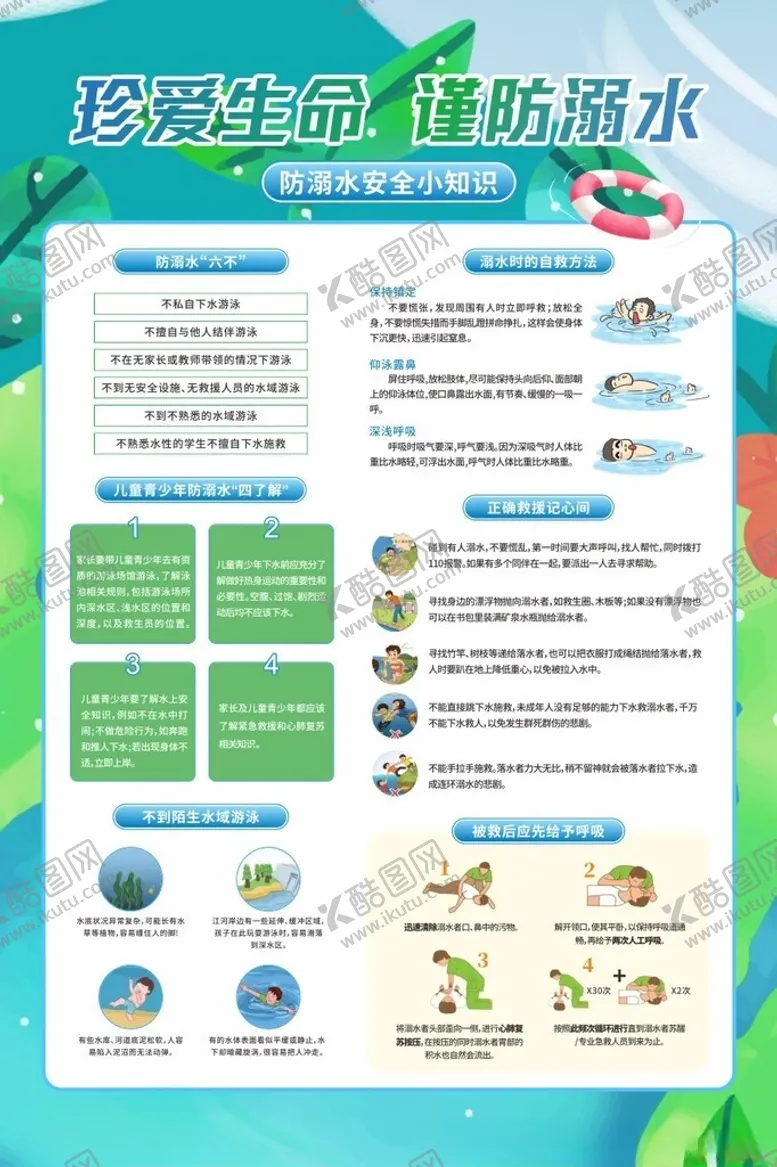 编号：90183102180118117319【酷图网】源文件下载-防溺水提示