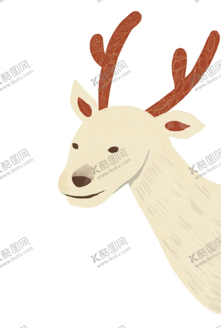 编号：52403506281831447251【酷图网】源文件下载-卡通小鹿装饰画鹿