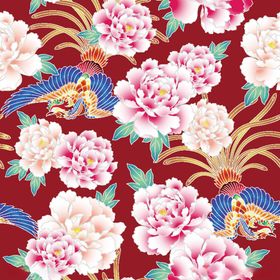 牡丹锦鸡传统中式花纹