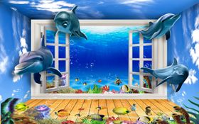 3D海底世界海豚湾