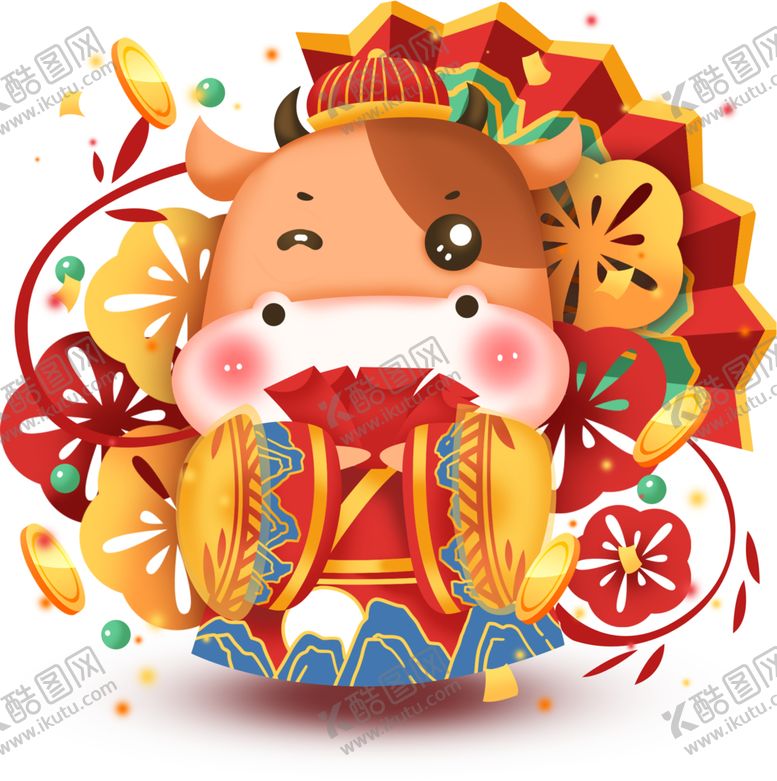 编号：45232304170023404608【酷图网】源文件下载-卡通牛年
