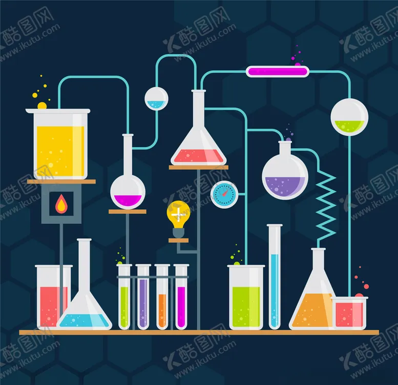 编号：83792210290005553024【酷图网】源文件下载-矢量科学实验器材