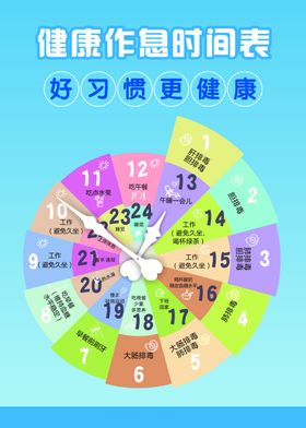 健康作息表（部分素材已合并）