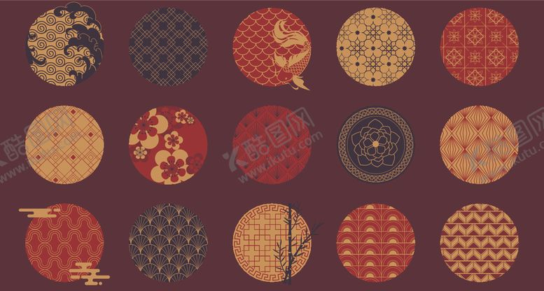 编号：76818210151946082099【酷图网】源文件下载-传统花纹图案