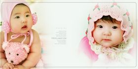 迷你酷儿童周岁婚纱影楼相册模板