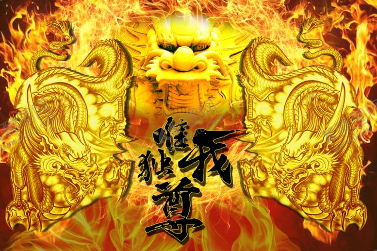 为我独尊背景盘龙金龙