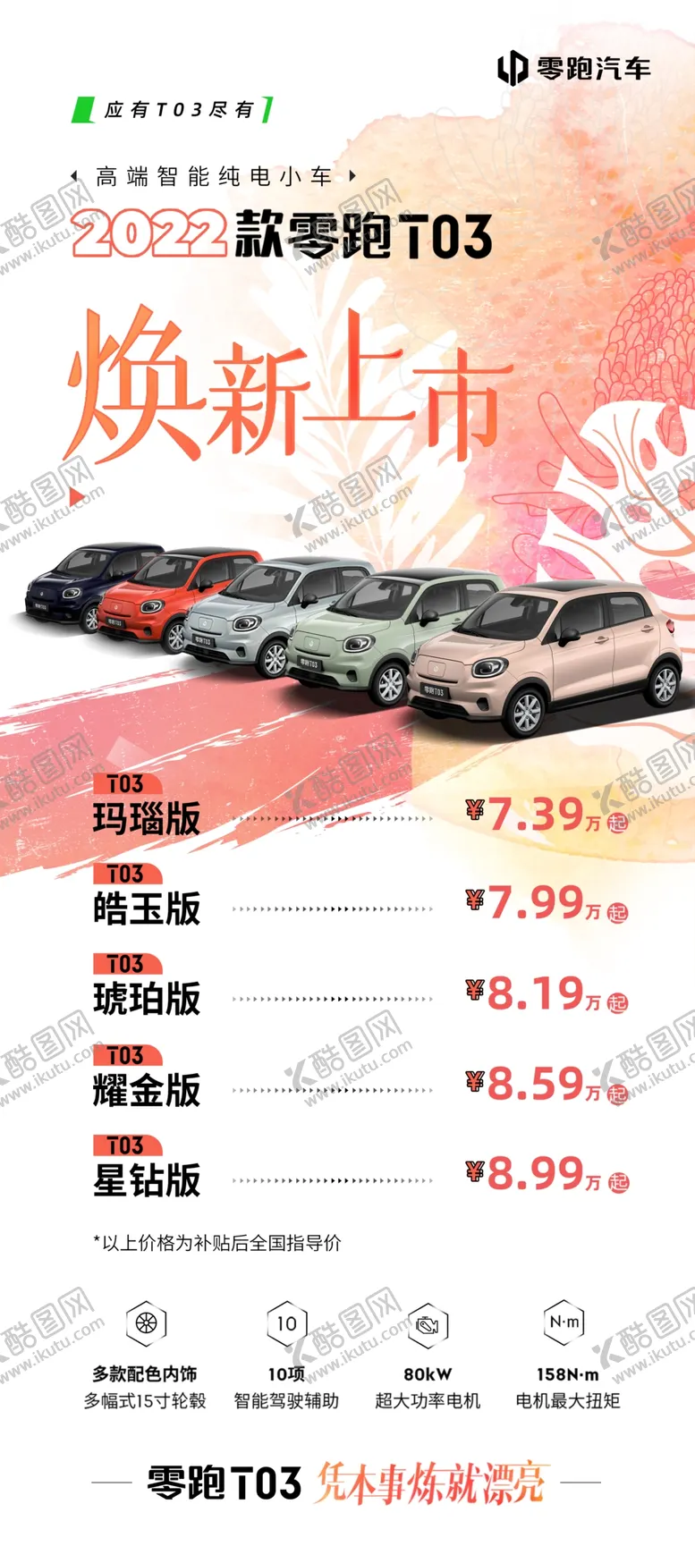 编号：06315909211537540692【酷图网】源文件下载-2022款零跑T03 价格展板