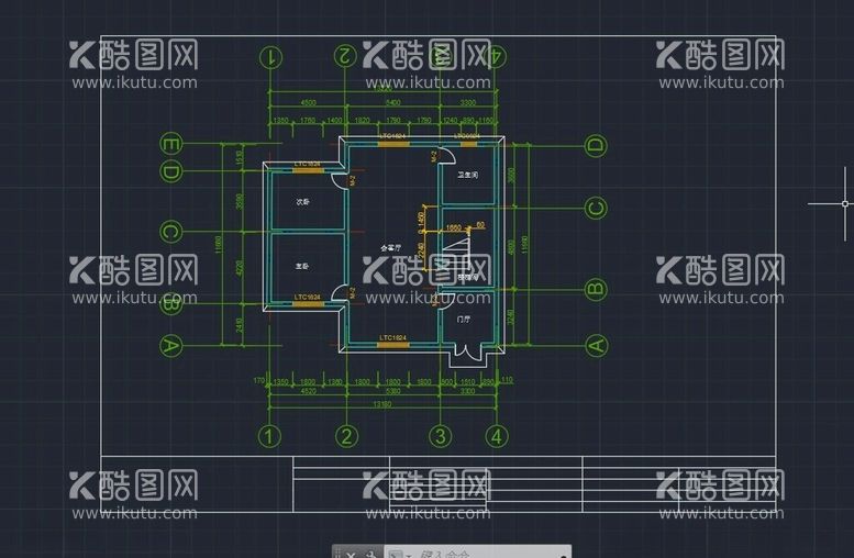 编号：31327512132029575850【酷图网】源文件下载-房屋平面施工图纸