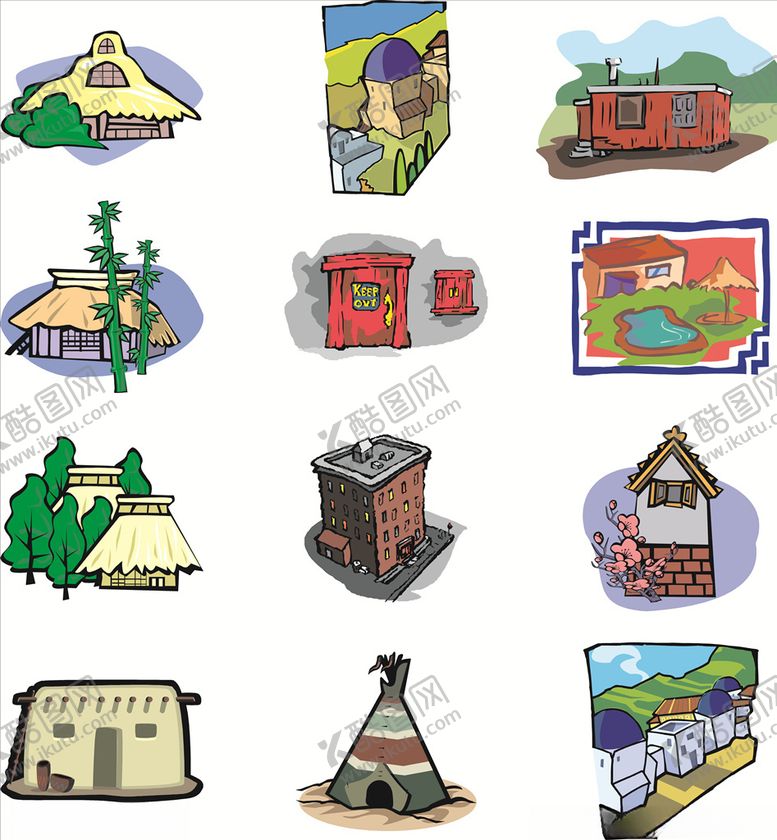 编号：89847810311631361430【酷图网】源文件下载-矢量房子