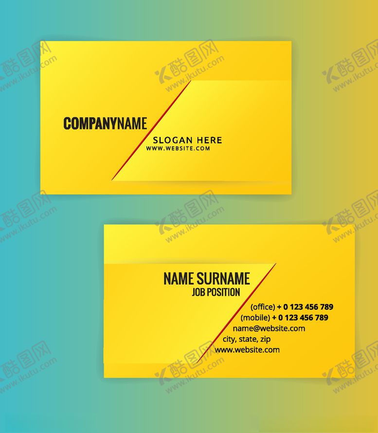 编号：70889209290213455073【酷图网】源文件下载-名片模板