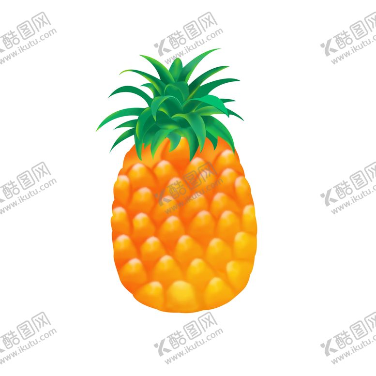 编号：18541610190256151535【酷图网】源文件下载-手绘水果菠萝