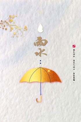 文艺雨水宣传海报