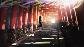 动漫漫画场景海报壁纸美少女游戏手绘人物