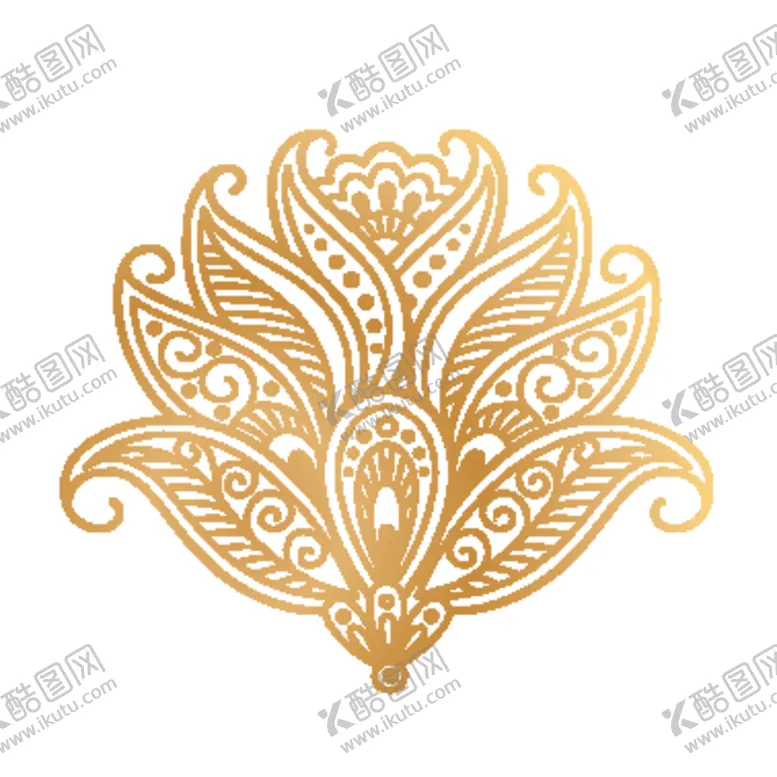 编号：74268307071718241699【酷图网】源文件下载-创意金色花纹图案设计