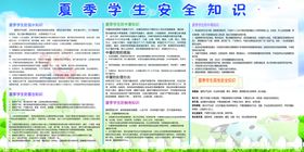 夏季学生安全展板