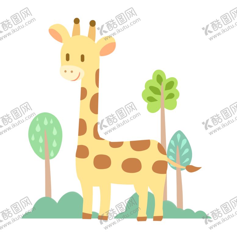 编号：74948905082325378013【酷图网】源文件下载-卡通长颈鹿
