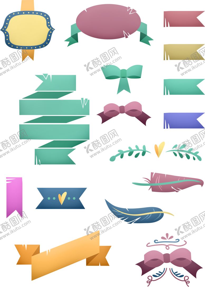 编号：86304809130302112011【酷图网】源文件下载-彩带标签