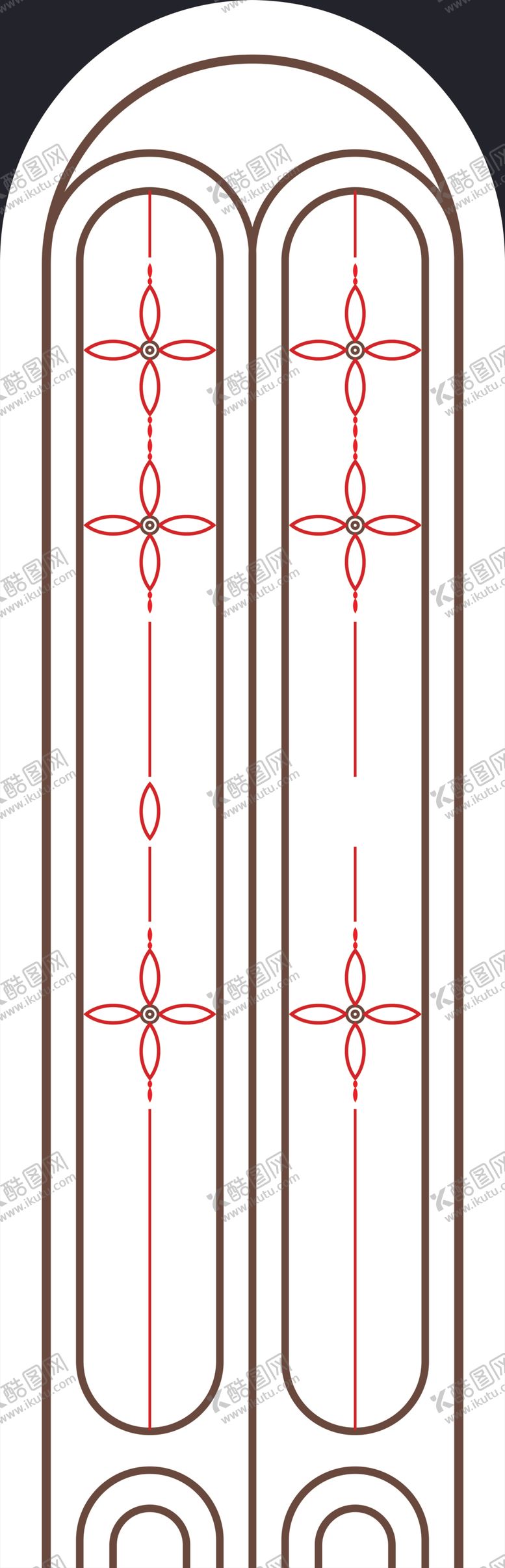 编号：33881204011058086578【酷图网】源文件下载-欧式复古雕花拱形窗设计图