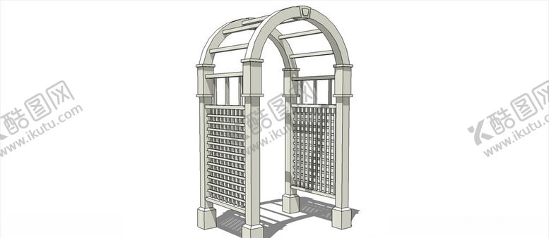 编号：76849609180154295150【酷图网】源文件下载-花架花门秋千架秋千园林