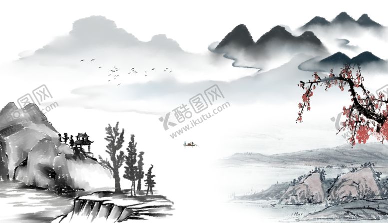 编号：74150210190553361127【酷图网】源文件下载-水墨山水画