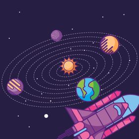 外太空宇航员主题插画