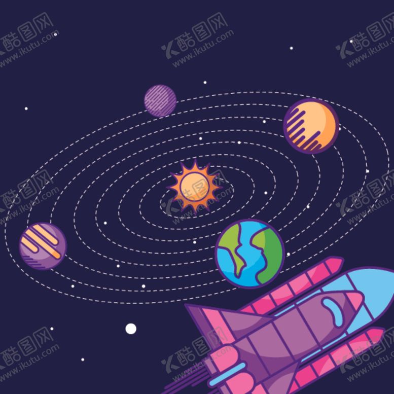 编号：79903009140537184797【酷图网】源文件下载-外太空宇航员主题插画