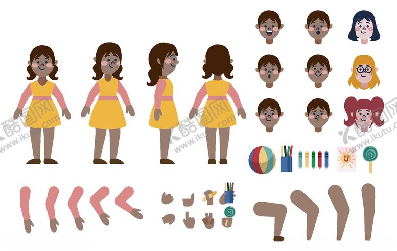 编号：75550510100232591115【酷图网】源文件下载-人物动作拆分