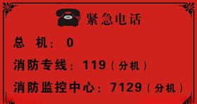 消防紧急电话标识