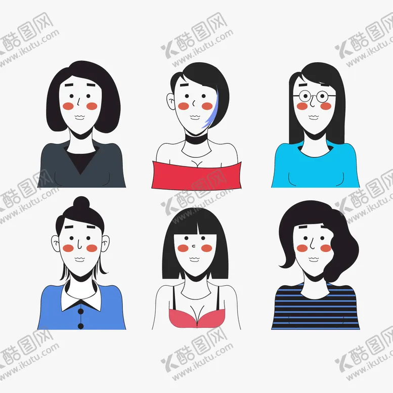 编号：81270909131352500672【酷图网】源文件下载-卡通人物头像