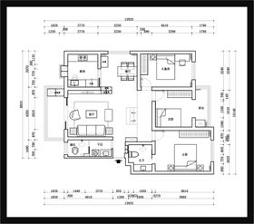 家装平面图装修彩屏图装修施工图