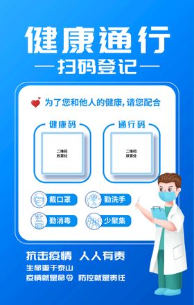 编号：36017909242304231036【酷图网】源文件下载-健康码登记提示牌